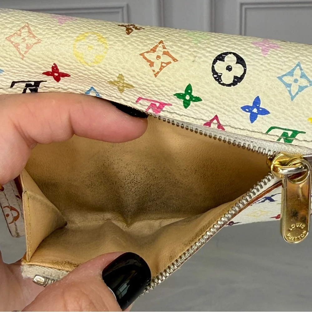Louis Vuitton x Murakami White Multicolor Koala Compact Wallet | Full Inclusion